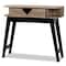 Baxton Studio Wales ModernLight Brown Finished Wood 1-Drawer Console Table 196-11913-ZORO - alternate 6